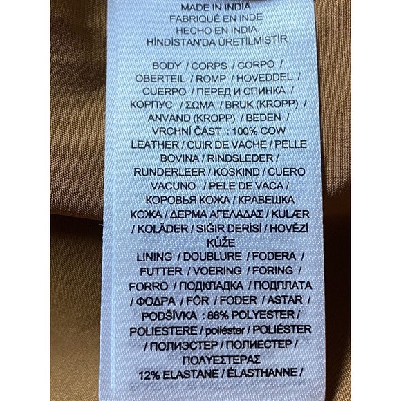 F. Ralph Lauren Leather Jacket Size 6 Brown Camel NWT $795 - Picture 9 of 11